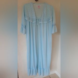 Vintage Sindrella blue peignoir robe Size M